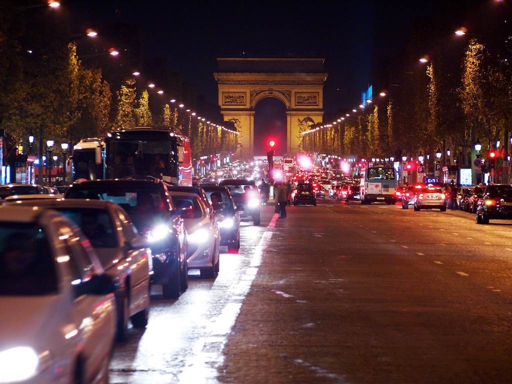 Busy Parisian Street